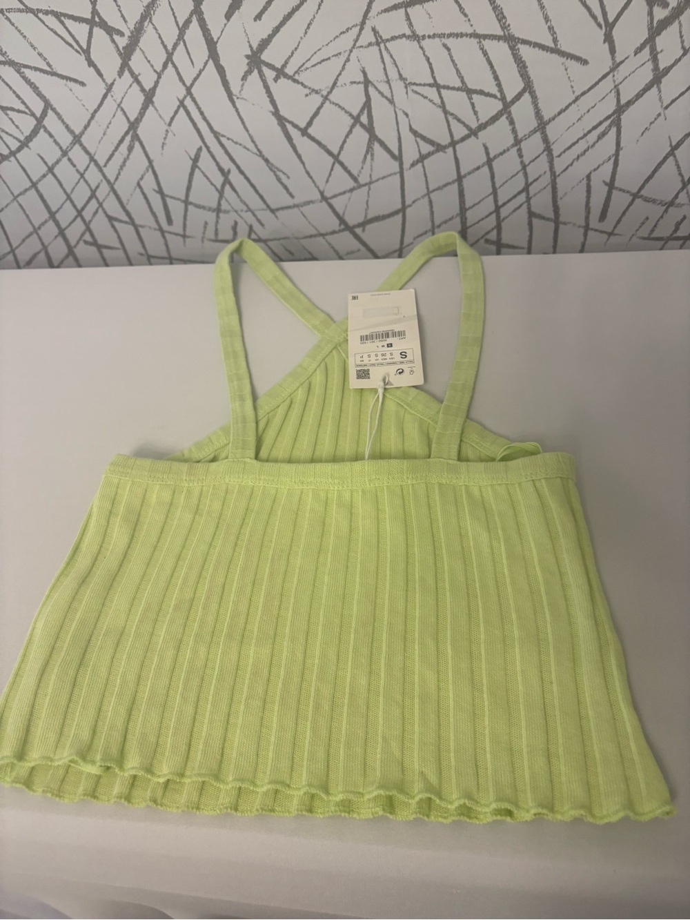 Zara Ribbed Halter Neck Crop Top - Picture 2 of 6